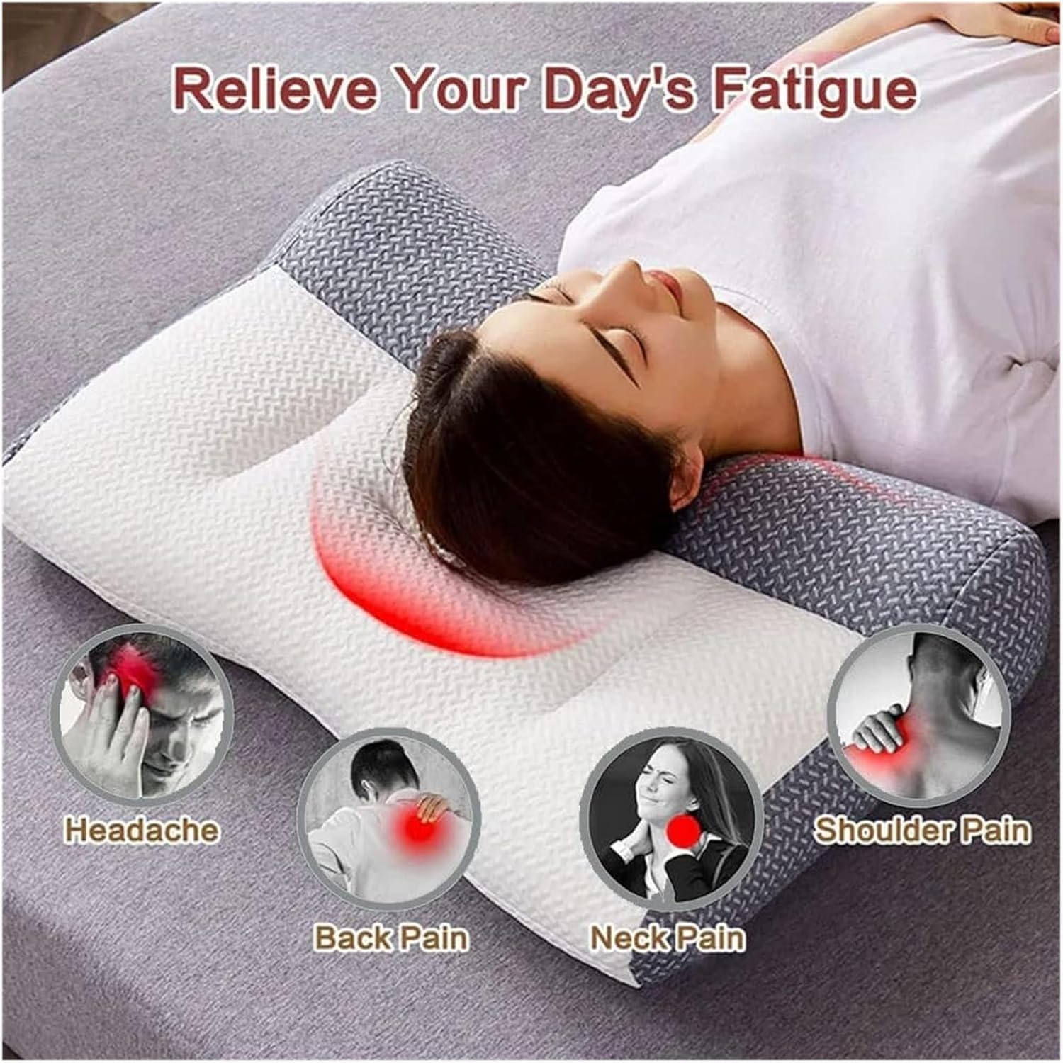 Oreiller Cervical Ergonomique à Mémoire de Forme