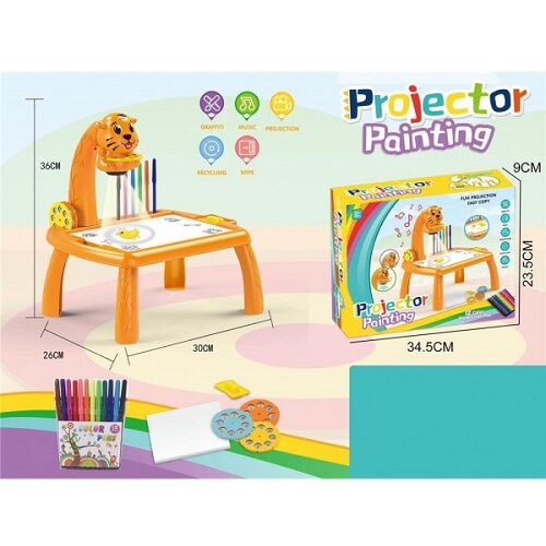 Pupitre Projecteur de Dessin Tigre pour Enfants