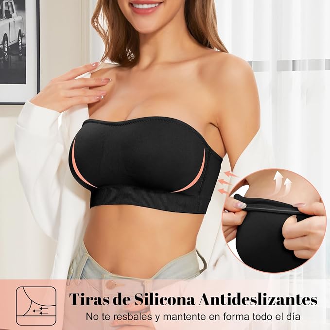 Soutien-Gorge Confort Invisible Sans Coutures – Noir M/L